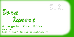 dora kunert business card